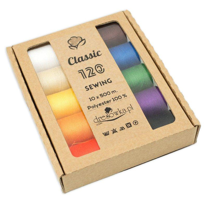 Zestaw nici CLASSIC - uniwersalne 500m - 10szt.
