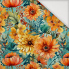 FLOWERS PAPAYA ORANGE WZ. 13 - Webware für Tischdecken