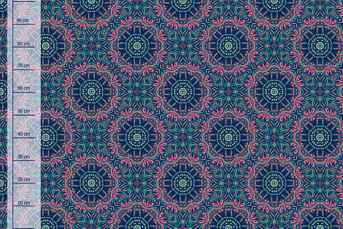 BUNTE MANDALA m. 4 - leichte Maschenware angeraut