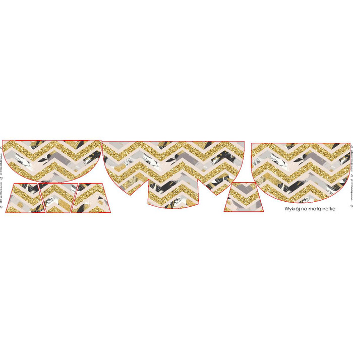 HÜFTTASCHE - BLUMENSTRAUß Ms 4 (gold) - groß