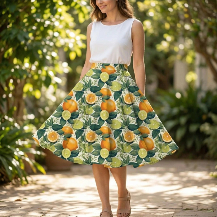 Circle skirt panel - COLORFUL MANDALA WZ. 6