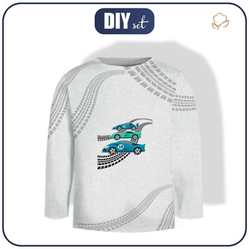 LONGSLEEVE -  FAST WHEELS / acid (grey)  - sewing set