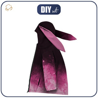 KIDS JACKET BUNNY (ZOE) - SPECKS (fuchsia) / black - sewing set (122/128)
