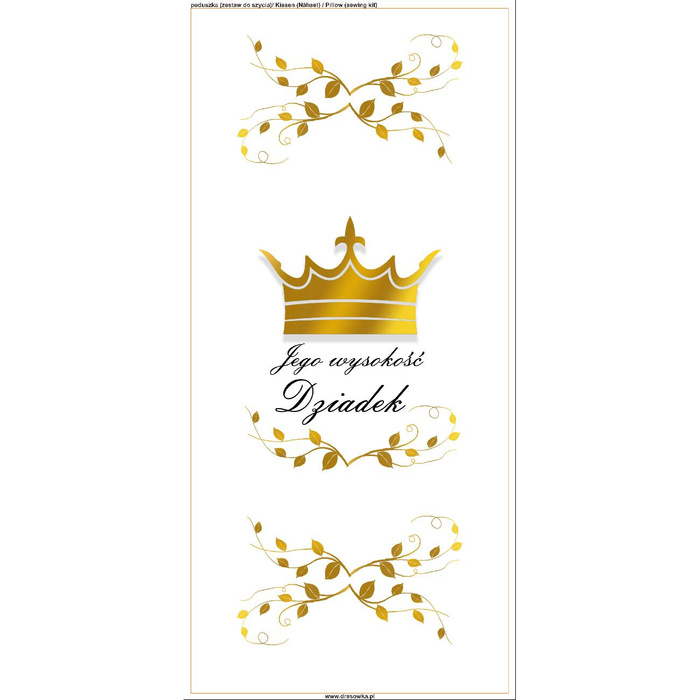 POLŠTÁŘ 45x45 - JEGO WYSKOŚĆ DZIADEK - Sada šití