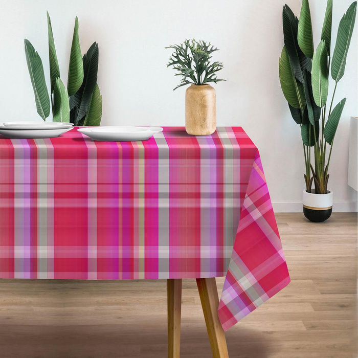 PINK CHECK PAT. 3 - Cotton woven fabric
