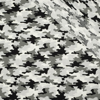 MINI CAMOUFLAGE / grey - POPLIN 100% cotton