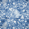 WHITE FERNS (CLASSIC BLUE) - Cotton woven fabric
