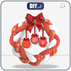 CHRISTMAS WREATH - SNOWFLAKES PAT. 2 / red - sewing set