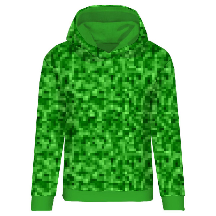 BLUZA DAMSKA (POLA) CLASSIC Z KAPTUREM - PIKSELE WZ. 2 / zielony - dzianina pętelkowa XXXL