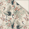 Japanese Garden wz.1 (birds) - Linen 100%