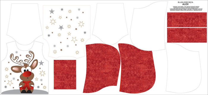 KID'S HOODIE (ALEX) - REINDEER ROBBIE - sewing set