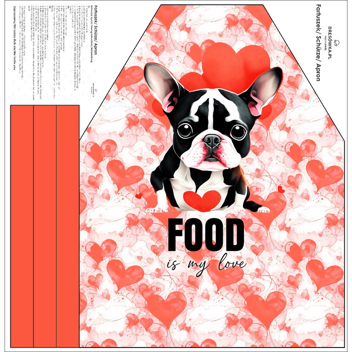 Schürze - VALENTINE'S DAY / BULDOG - Nähset