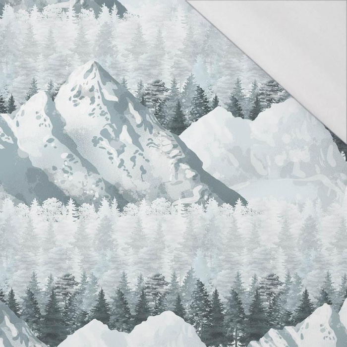 50CM SNOWY PEAKS (WINTER IN MOUNTAINS) / large - single jersey 120g