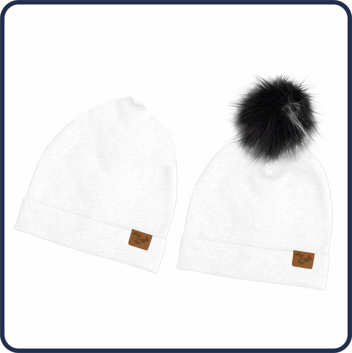 BÍLÝ - Kreativní sada pro šití čepici a nákrčníku