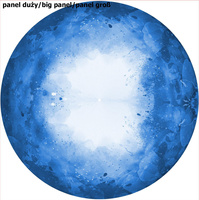 KLEKSY (classic blue) - duży panel na spódnicę z koła