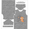 T-SHIRT DZIECIĘCY - KOTY / meow (KOCI ŚWIAT) / ACID WASH SZARY - single jersey (140/146)