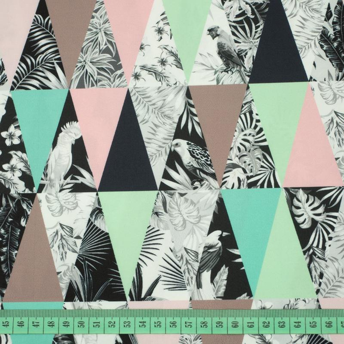 LEŚNE TRÓJKĄTY - tkanina szybkoschnąca