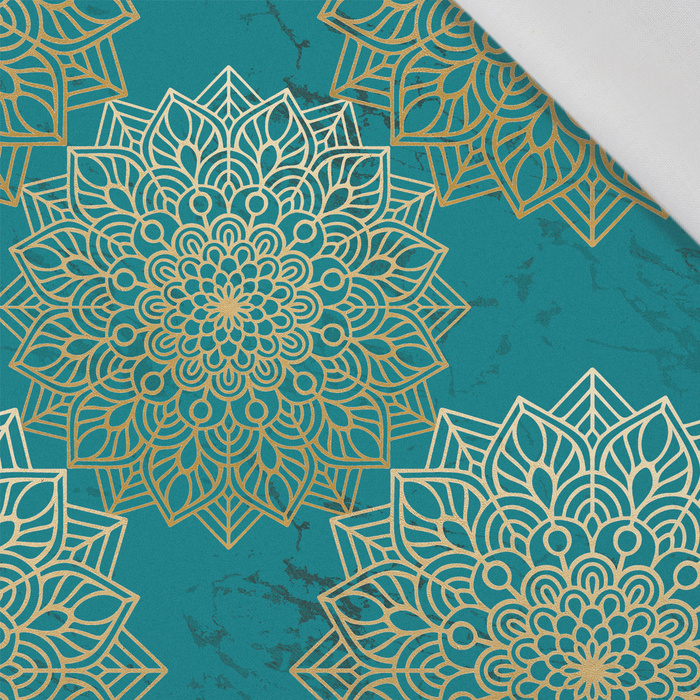 MANDALA m. 5 / smaragd - Baumwoll Webware
