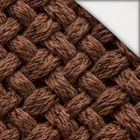 DESIGN - BROWN - lekka dzianina drapana