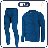 THERMO MEN'S SET (STEVE) - MELANGE BLUE - sewing set XL