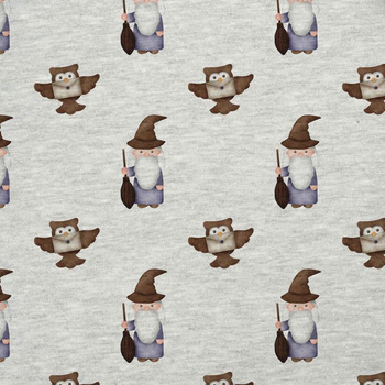 ČARODĚJOVÉ / sovy (KOUZELNÁ ŠKOLA) / Melír světle šedý