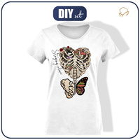 DÁMSKÉ TRIČKO - RŮŽE A LISTY vz. 2 - single jersey