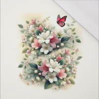 PASTEL BLOOM WZ. 1 - panel (75cm x 80cm) SINGLE JERSEY PANEL