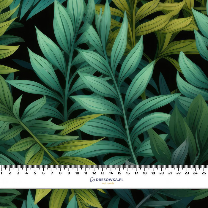 GREEN LEAVES WZ. 4 - French Terry mit Elasthan