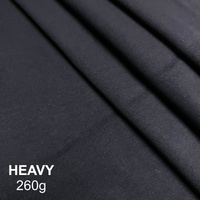 Prémiová tričkovina HEAVY 260 g/m² | 100% bavlna - ČERNÝ
