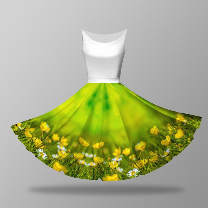 MARSH-MARIGOLD - circle skirt panel 