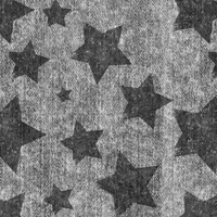SZARE GWIAZDY / przecierany jeans (szary) - tkanina bawełniana