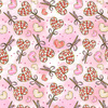 HEARTS (LOLLIPOPS) pat. 2 - Waterproof woven fabric