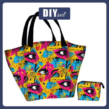 XL bag with in-bag pouch 2 in 1 -  EYES WZ.2 - sewing set