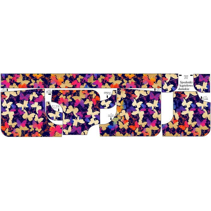 Women’s boardshorts - BUTTERFLIES / colorful M