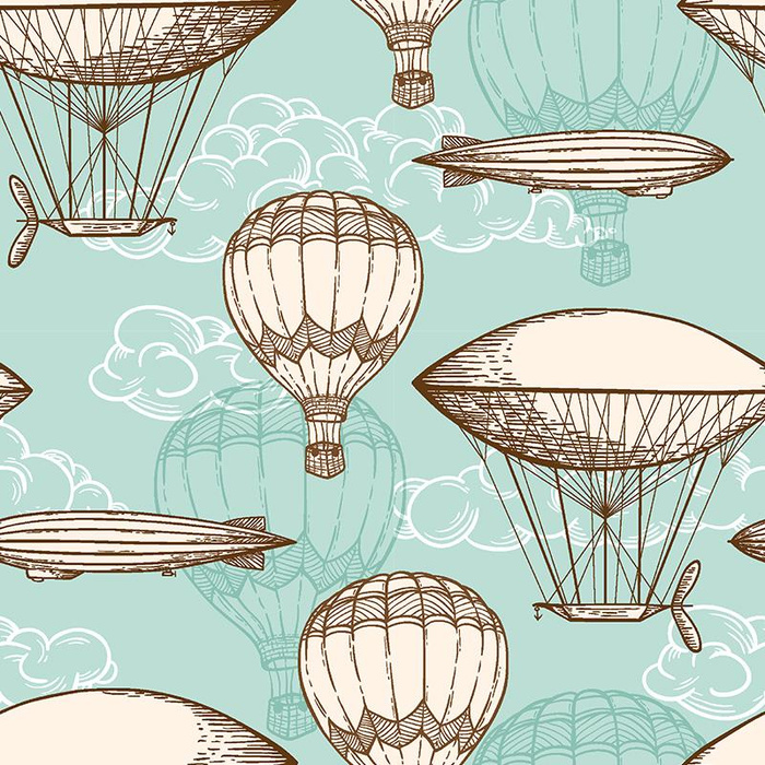 LÉTAJÍCÍ BALONY - teplákovina počesaná s elastanem ITY