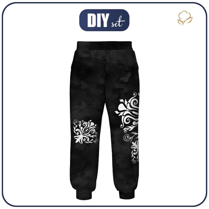 KID'S JOGGERS (ROBIN) - DAMASCO CONTOUR / black - sewing set (86/92)