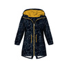 KIDS PARKA (ARIEL) - CONSTELLATIONS pat. 2 (GALACTIC ANIMALS) / navy - softshell (134/140)