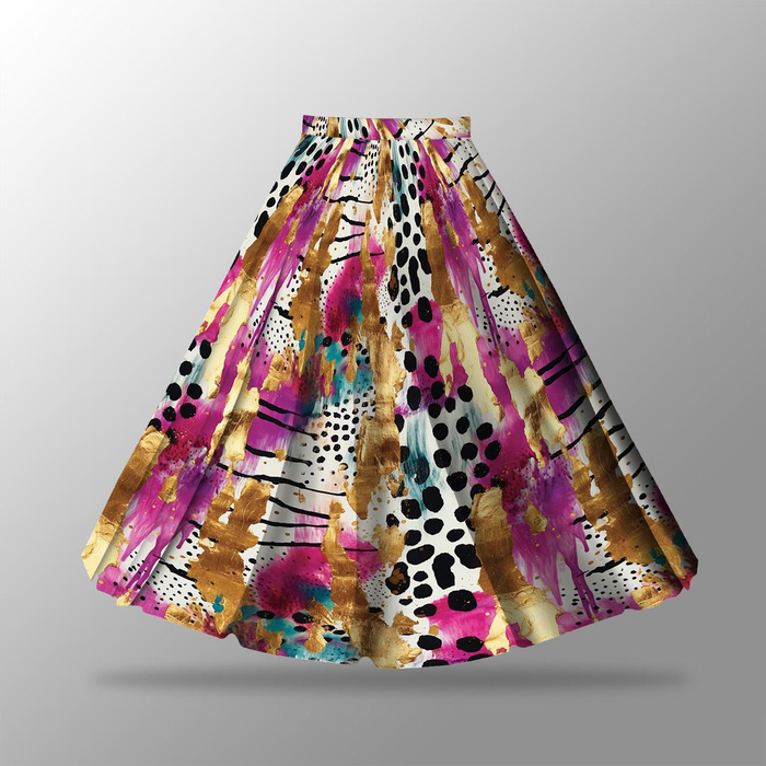 Panel kalhot "MAXI" - Viskózový jersey/ Abstraction wz.19