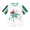 2-PACK - KINDER T-SHIRT - GEMALTE DINOSAURIER - Nähset (104/110)