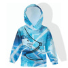 BLUE NINJA HOODIE (ALEX) - looped knit fabric (158/164)