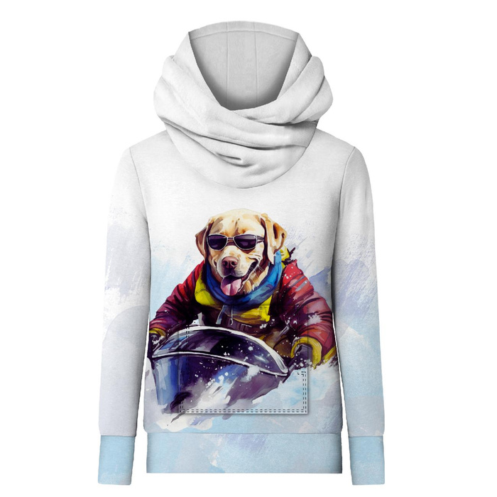HYDROPHOBIC HOODIE UNISEX - SNOW DOG - sewing set