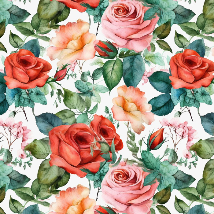 FLOWERS WZ.45 - Jersey wiskozowy