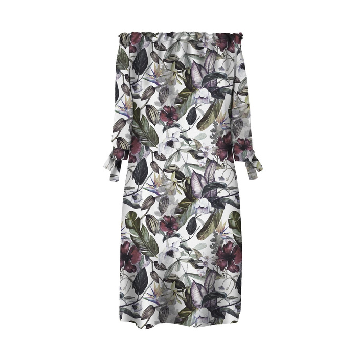 KLEID "CARMEN" - PARADIESBLUMEN - Krepp XL
