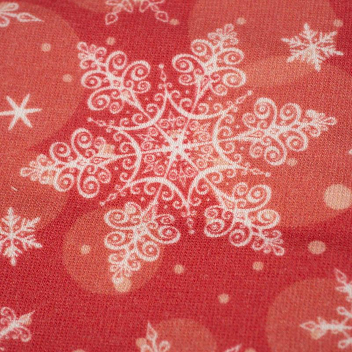 SNOWFLAKES PAT. 2 / red  - light brushed knitwear