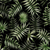 TROPIKALNE LIŚCIE wz. 3 / czarny (JUNGLE) - tkanina wodoodporna