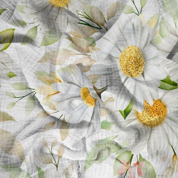 PASTEL DAISIES PAT. 2 - Cotton muslin