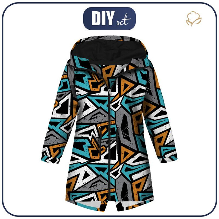 DĚTSKÁ BUNDA PARKA (ARIEL) - GRAFFITI - softshell (122-128)