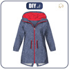 DĚTSKÁ BUNDA PARKA (ARIEL) - ACID WASH / tmavomodrý - softshell (98/104)