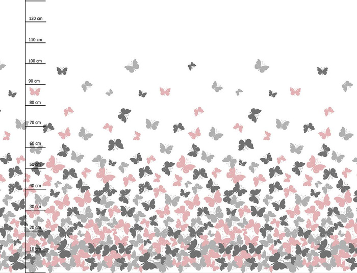 BUTTERFLIES PINK - dress panel 