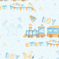LOCOMOTIVES / boy (CHILDREN'S TOYS) - single jersey with elastane